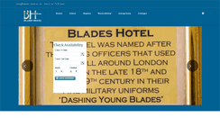 Desktop Screenshot of blades-hotel.co.uk